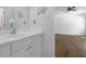 Bright bathroom with a white vanity, ample storage, and modern fixtures at 455 Tyson Cir, Roswell, GA 30076