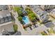 Overhead shot of community pool featuring crystal clear water, lounge chairs, and well manicured landscaping at 2116 Gorman Se Grv, Atlanta, GA 30316