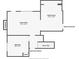 View floor plan of basement with game room, bedroom, media room, fireplace and stairs at 295 Sagamore Nw Cv, Sugar Hill, GA 30518