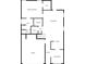 Detailed floor plan showcasing the layout of the first floor with living spaces and garage at 1037 Devon Dr, Acworth, GA 30102