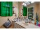Bathroom featuring vanity, mirror, and decorations at 5955 Kemp Dr, Acworth, GA 30102