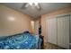 Bedroom with hardwood floors and closet at 5955 Kemp Dr, Acworth, GA 30102