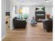 Cozy living room with a fireplace and modern decor at 4307 Orchard Park Ct # A, Stone Mountain, GA 30083