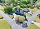 Aerial view of the property showcasing its large lot, well-manicured landscaping, and proximity to neighboring homes at 1135 Azalea Cir, Conyers, GA 30013