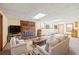 Finished basement with brick fireplace, seating area, and lots of room to entertain at 1135 Azalea Cir, Conyers, GA 30013