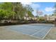 Outdoor tennis court surrounded by lush trees and landscaping at 2005 Variations Ne Dr, Atlanta, GA 30329