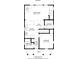 Detailed floor plan of the first floor, showing the layout of living spaces, kitchen, bathroom, and bedroom at 3125 Lakeside Dr, Cumming, GA 30041