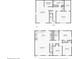 Detailed floor plan showcasing the layout of the home's two floors, including room dimensions and closet locations at 2457 Shiloh Dr, Decatur, GA 30034