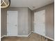 Neutral bedroom features two doors, carpeted floor and fresh paint at 4603 Parkway Circle, Atlanta, GA 30349