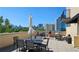 Outdoor patio with seating for eight and views of the city skyline at 2277 Peachtree Ne Rd # 507, Atlanta, GA 30309
