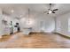 Open floor plan showcasing the modern kitchen design and hardwood floors at 1765 Harmony Rd, Temple, GA 30179