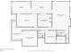 Basement level floorplan including finished basement, media room, flex room and storage at 169 Twickenham Trce, Suwanee, GA 30024