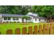 Charming single-story home with a lush green lawn and a classic picket fence in a serene, wooded neighborhood at 3785 Somerset Sw Dr, Marietta, GA 30064
