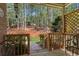 Enjoy the view from this back porch overlooking a tranquil wooded backyard setting at 423 Morgan Falls Chase, Canton, GA 30114
