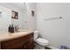 Bathroom with vanity, sink, mirror, and toilet at 4147 Pinehurst Valley Dr, Decatur, GA 30034
