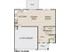 Layout of home's first floor with open-concept living, kitchen, dining, garage, foyer, and powder room at 7763 Sudbury Cir, Covington, GA 30014