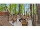 Cozy fire pit area with Adirondack chairs and string lights at 104 Kremer Falls Trce, Canton, GA 30114