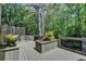Deck with built-in planters and lattice at 9770 Rod Rd, Alpharetta, GA 30022