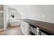 Bathroom with countertop storage, standalone tub and glass enclosed shower at 2356 Pinkney Dr, Marietta, GA 30062