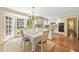 A cozy kitchen with white cabinets, stainless steel appliances, and wood flooring at 1000 N Harbor Ct, Atlanta, GA 30328