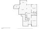 Basement floor plan showing finished and unfinished areas, media room, and wet bar at 1401 Kings Park Nw Dr, Kennesaw, GA 30152