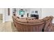 Cozy living room with plush seating, built-in shelving, and a large screen TV, perfect for watching a movie with friends and Gathering at 1401 Kings Park Nw Dr, Kennesaw, GA 30152