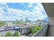 City skyline view from an apartment balcony with serene neighborhood views below at 750 Park Ne Ave # 13E, Atlanta, GA 30326