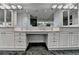 Bathroom with double sinks, marble countertops, and ample storage space at 750 Park Ne Ave # 13E, Atlanta, GA 30326