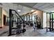 A fully equipped fitness center with modern exercise machines and large windows at 750 Park Ne Ave # 13E, Atlanta, GA 30326