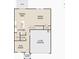 Floor plan of the home featuring kitchen, dining area, garage, and flex room at 7744 Sudbury Cir, Covington, GA 30014
