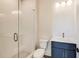 Bathroom featuring glass-enclosed shower, modern vanity, and fixtures at 2620 Mackintosh Ct # 19, Brookhaven, GA 30319