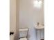 Bathroom with pedestal sink, modern lighting and fixtures at 2620 Mackintosh Ct # 19, Brookhaven, GA 30319