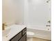 Bathroom features a modern vanity, a toilet, and a shower with white tiling at 2620 Mackintosh Ct # 19, Brookhaven, GA 30319