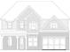 Rendering of a beautiful two-story house design with brick and shingle exterior, large windows, and a two-car garage at 699 Crest Line W Trl, Powder Springs, GA 30127