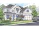 Charming two-story home with a covered front porch and attached two-car garage showcasing a modern architectural design at 699 Crest Line W Trl, Powder Springs, GA 30127