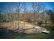 Scenic lakefront view with a private dock, perfect for enjoying waterfront living and recreation at 1280 Tynecastle Way, Sandy Springs, GA 30350