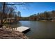 Private dock on the lake offers direct access to the water and enhances the property's appeal at 1280 Tynecastle Way, Sandy Springs, GA 30350