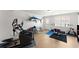 Home gym featuring modern fitness equipment and natural light at 1870 Chattahoochee Run Dr, Suwanee, GA 30024