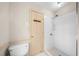 Clean bathroom featuring a shower and toilet at 5145 Davantry Dr, Dunwoody, GA 30338