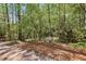 Secluded backyard garden area with seating, an arbor, and natural landscaping at 671 Valley Green Ne Dr, Atlanta, GA 30342