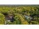 Aerial view showcasing a pond and tennis courts amid lush greenery, emphasizing the community's recreational amenities at 2685 Hearthstone Cir, Marietta, GA 30062