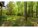 Lush backyard with mature trees and green grass, providing a private outdoor oasis for relaxation and recreation at 2685 Hearthstone Cir, Marietta, GA 30062