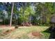 Private backyard with mature trees and landscaping offering a peaceful outdoor setting at 393 Westminister Sw Ln, Lilburn, GA 30047