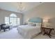 Bedroom features a cathedral ceiling, accent lighting, and a large window for plenty of natural light at 1991 River Forest Dr, Marietta, GA 30068