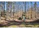 Fenced backyard play area with a wood playset including a slide and swing set at 9600 Poplar Ct, Douglasville, GA 30135