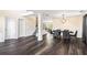 Open dining area with hardwood floors and modern furnishings at 1318 Avington Glen Dr, Lawrenceville, GA 30045
