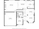 Detailed first floor floor plan showcasing the layout of the kitchen, living room, garage, and bedroom at 1318 Avington Glen Dr, Lawrenceville, GA 30045