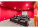 Private home theater with plush seating, a large screen, and a projector for immersive entertainment at 1318 Avington Glen Dr, Lawrenceville, GA 30045