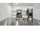 Modern kitchen with stainless steel appliances and white cabinetry at 3481 Lakeside Ne Dr # 907, Atlanta, GA 30326