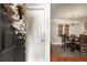 Welcoming entryway leading to a dining area with a chandelier and stylish decor at 408 Brighton Pt, Atlanta, GA 30328